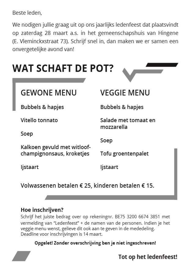Ledenfeest 2020 Flyer 2